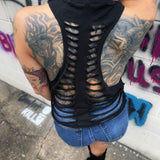 FAVORITE BAND ROAD RASH CROP TANK TOP