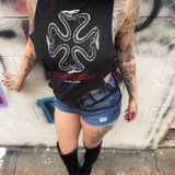 SHED COMFORT ROAD RASH CROP TANK TOP