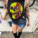X SKULL ROAD RASH CROP TANK TOP