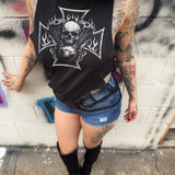 OUTLAW ENGINE ROAD RASH CROP TANK TOP