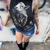 WOLF ROAD RASH CROP TANK TOP