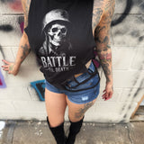 BATTLE DEATH ROAD RASH CROP TANK TOP