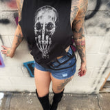 FU SKULL ROAD RASH CROP TANK TOP