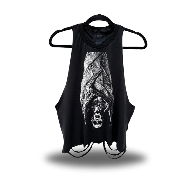 DRACULA BAT ROAD RASH CROP TANK TOP