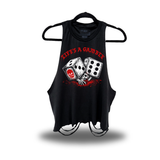 LIFE GAMBLE ROAD RASH CROP TANK TOP