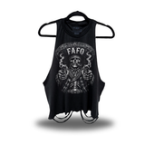 GRIM GUNSLINGER ROAD RASH CROP TANK TOP