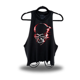 VELOCITY SKULL ROAD RASH CROP TANK TOP
