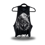 WOLF ROAD RASH CROP TANK TOP