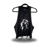 SHATTERED ROAD RASH CROP TANK TOP