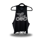DRIVEN RIDER ROAD RASH CROP TANK TOP