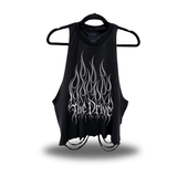 TDC FLAMES ROAD RASH CROP TANK TOP