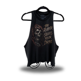 SEEKS DRIVE ROAD RASH CROP TANK TOP