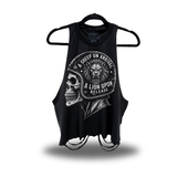 LION RELEASE ROAD RASH CROP TANK TOP