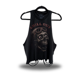 CHILL OUT ROAD RASH CROP TANK TOP
