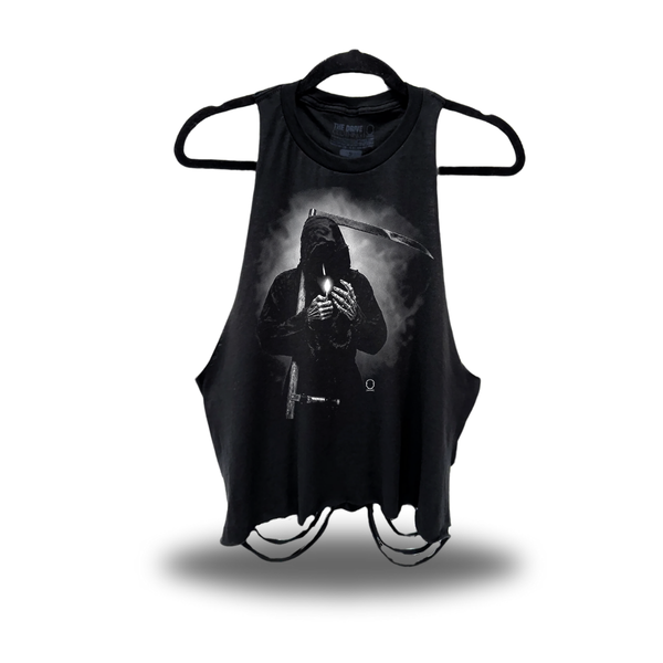 SMOKE BREAK ROAD RASH CROP TANK TOP