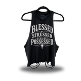 MILDLY POSSESSED ROAD RASH CROP TANK TOP