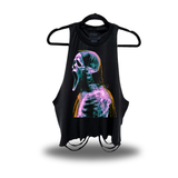 GHOSTFACE SKELETON ROAD RASH CROP TANK TOP