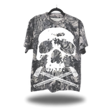 WORK OVER DEATH GREY WOOD CAMO OVERSIZED TEE