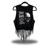 STAY RARE WESTERN FRINGE CROP TANK TOP