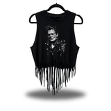 FRANKY WESTERN FRINGE CROP TANK TOP