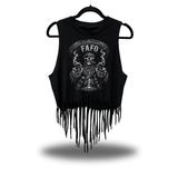 GRIM GUNSLINGER WESTERN FRINGE CROP TANK TOP
