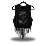 FREEDOM FURY WESTERN FRINGE CROP TANK TOP