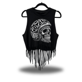 RISE & DRIVE WESTERN FRINGE CROP TANK TOP