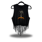 ROSARY WESTERN FRINGE CROP TANK TOP
