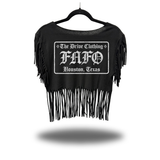 TDC FAFO WESTERN FRINGE CROP TOP