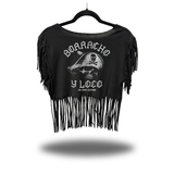 DRUNK CRAZY WESTERN FRINGE CROP TOP