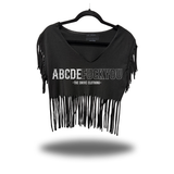 ABCDEF*CKYOU WESTERN FRINGE CROP TOP