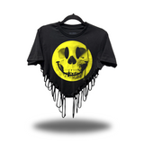SKULL SMILEY ROAD RASH HEART CROP TOP