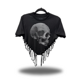 SPIRAL SKULL ROAD RASH HEART CROP TOP