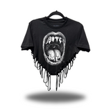BITE ME ROAD RASH HEART CROP TOP