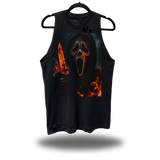 GHOSTFACE BURNING ROAD RASH BLACK TANK TOP
