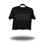DANGEROUS BLACK RHINESTONES CROP TOP