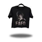 FAFO LEATHERFACE CROP TOP