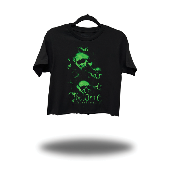 TDC GHOST SKULLS CROP TOP