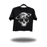 SATURN SKULL CROP TOP