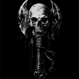 SKULL AXE DECAL