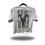 DEVIL SKULL ROAD RASH WHITE CROP TOP 1.0