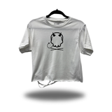 DEVIL SKULL ROAD RASH WHITE CROP TOP 1.0