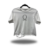 FOR THE DRIVE ROAD RASH WHITE CROP TOP 1.0