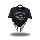 PAY ME ROAD RASH HEART CROP TOP