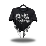MAKE SUFFER ROAD RASH HEART CROP TOP