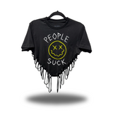 PEOPLE SUCK ROAD RASH HEART CROP TOP