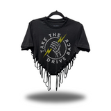 DRIVE BACK ROAD RASH HEART CROP TOP
