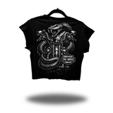 BIKER SNAKE MUSCLE CROP TOP