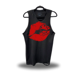 DEVIL DOLL LIPS ROAD RASH BLACK TANK TOP *RED*