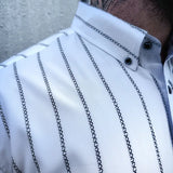 ESSENTIAL WHITE SNITCHES GET STITCHES BUTTON UP